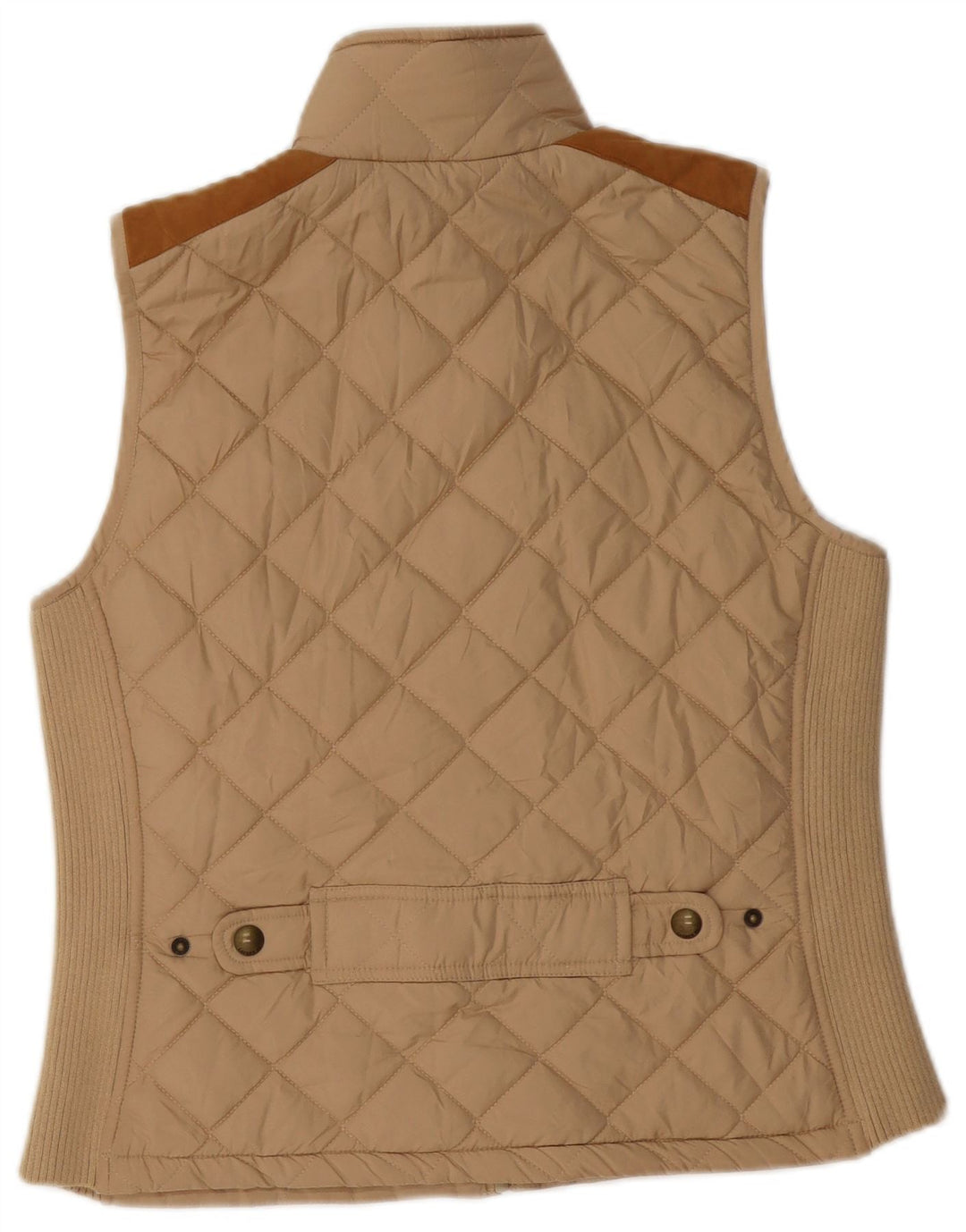 Gilet matlasat pentru femei RALPH LAUREN UK 14 Medium Bej Poliester color bloc