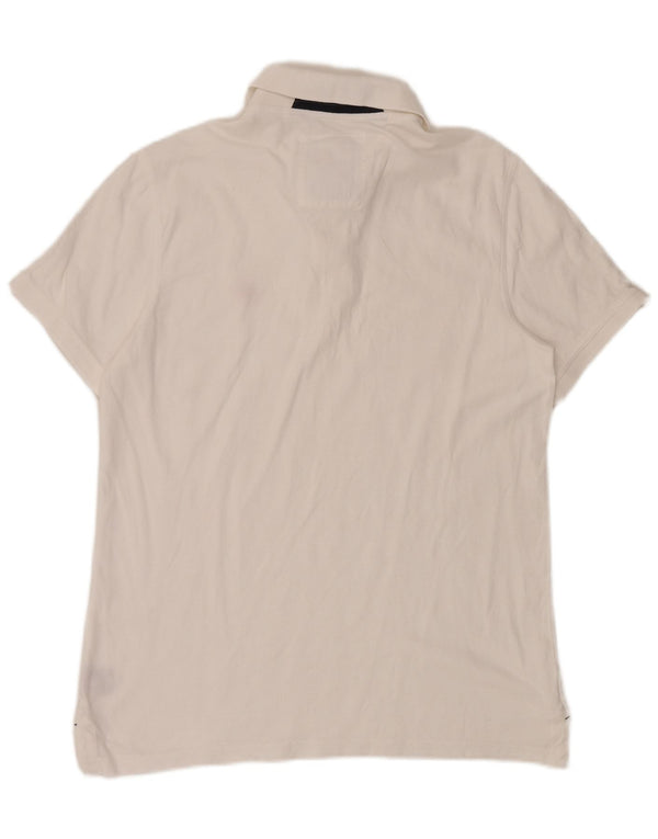 Crew Clothing Tricou polo pentru bărbați, bumbac alb mediu