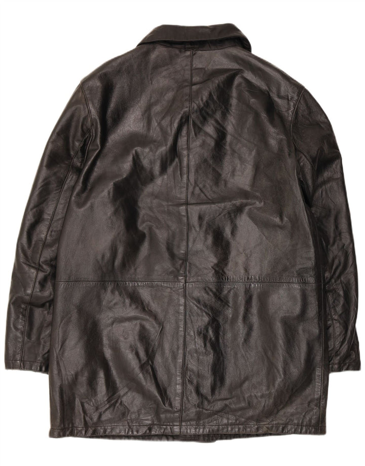 Palton din piele pentru bărbați Dibi IT 50, mare, neagră