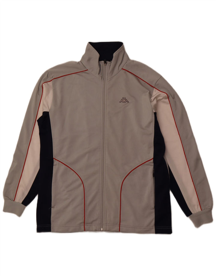 Jachetă de trening pentru bărbați KAPPA, mare, gri, poliester color bloc