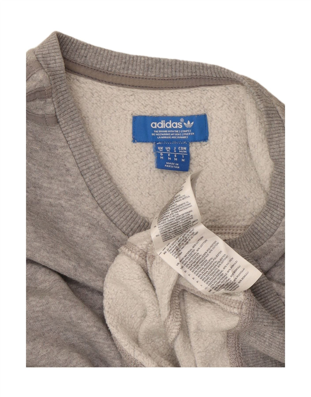 Pulover pentru bărbați ADIDAS, bumbac, gri mediu