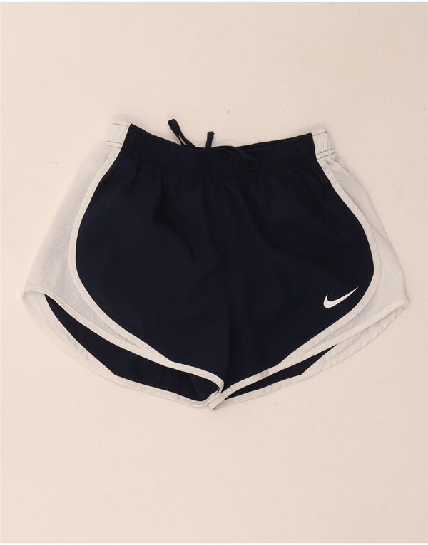 Pantaloni scurți sport Nike Dri Fit pentru femei UK 10 mici, bleumarin, color block