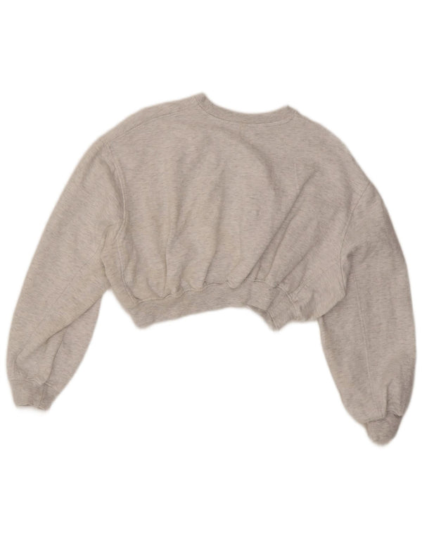 Pulover pentru femei Zara Crop Relaxed Fit UK 10 Mic Gri Flecked