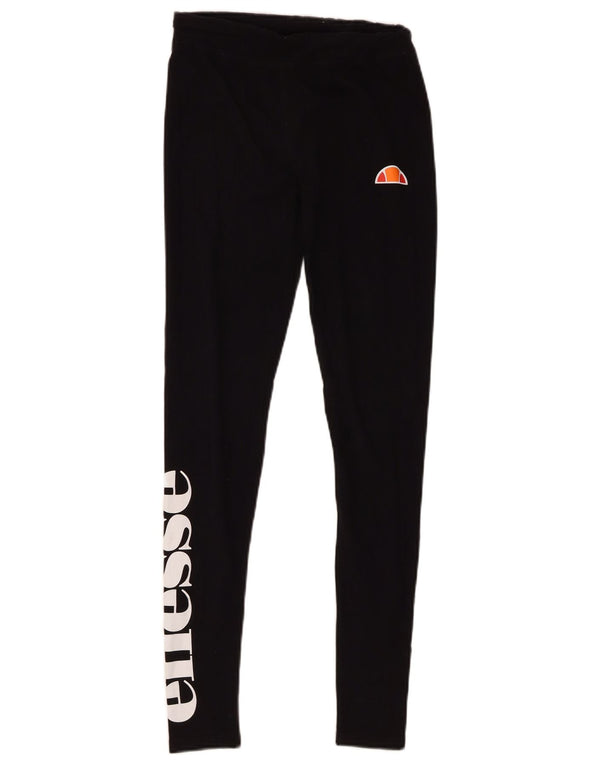 Leggings cu grafic pentru femei Ellesse UK 8, bumbac negru mic