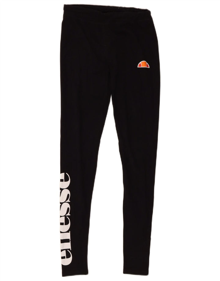 Leggings cu grafic pentru femei Ellesse UK 8, bumbac negru mic