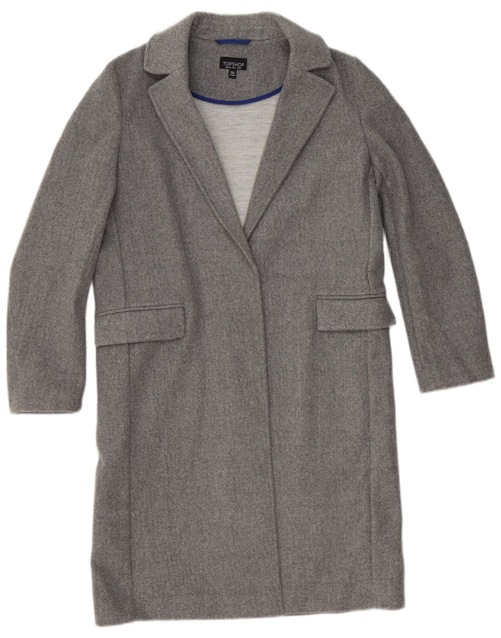 Topshop pardesiu deschis pentru femei UK 12 poliester mediu gri