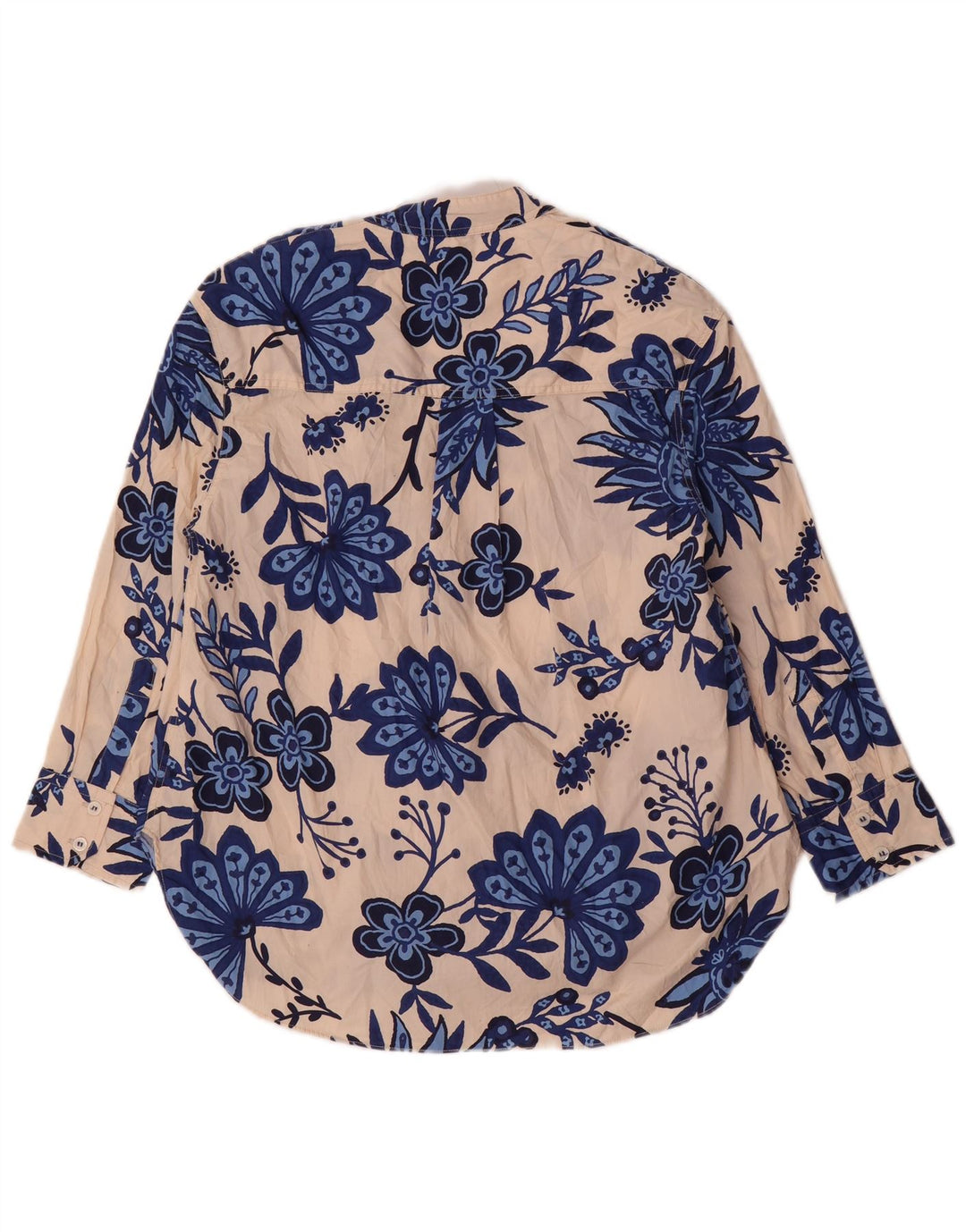 Cămașă Pulover supradimensionată pentru femei Zara UK 6 XS Bej, bumbac floral
