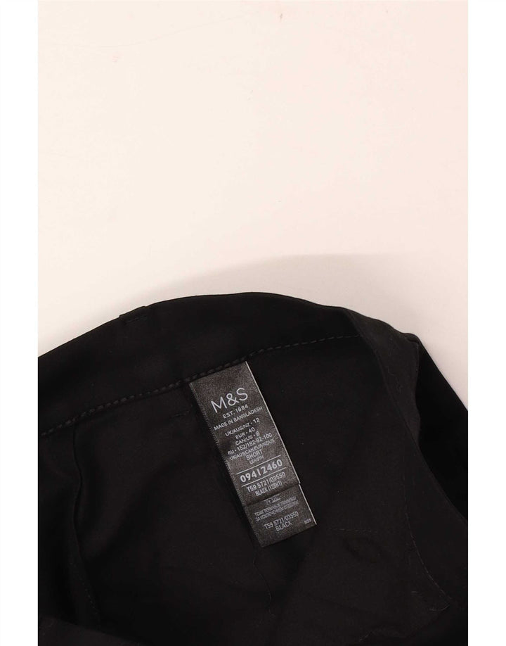 Pantaloni tăiați pentru femei Marks & Spencer UK 12 Medium W30 L24 Negru