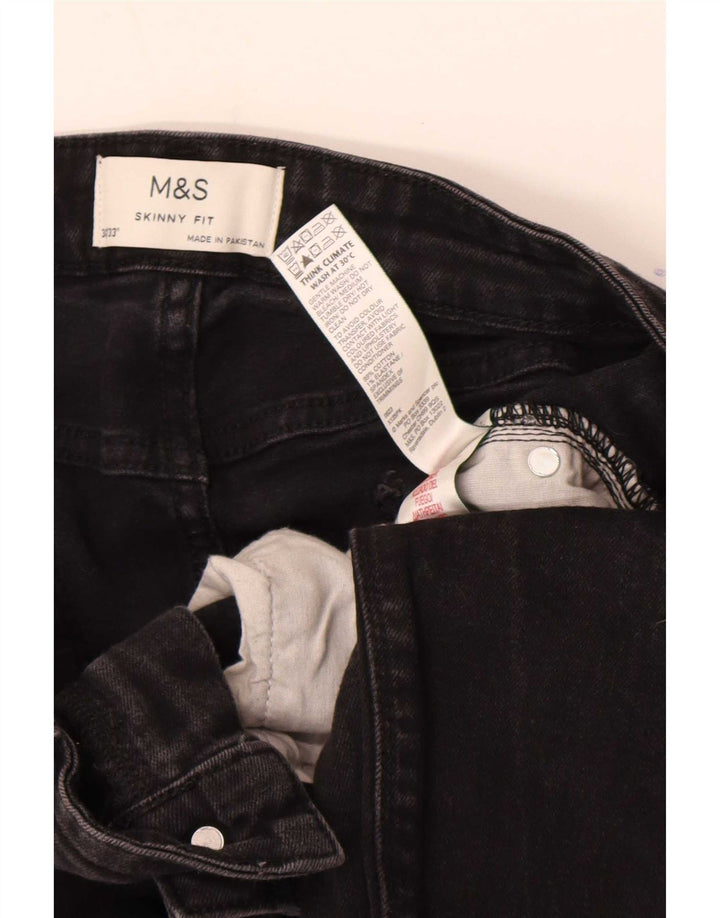 Blugi skinny pentru femei Marks & Spencer W34 L33 bumbac negru