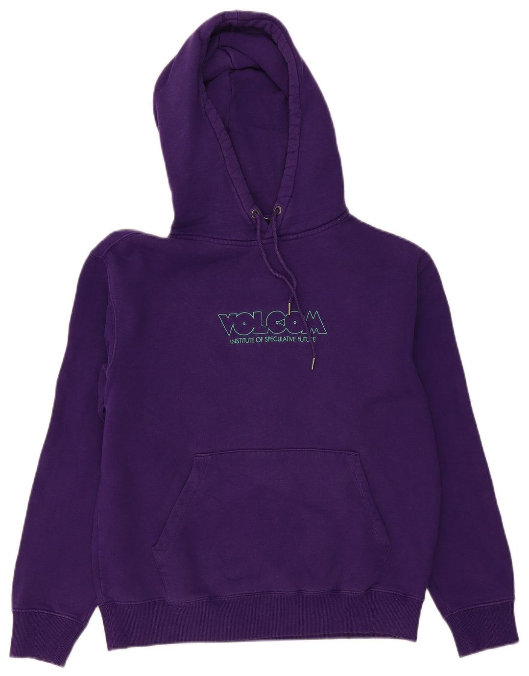 VOLCOM Pulover supradimensionat cu glugă cu grafic pentru femei UK 10 Mic violet