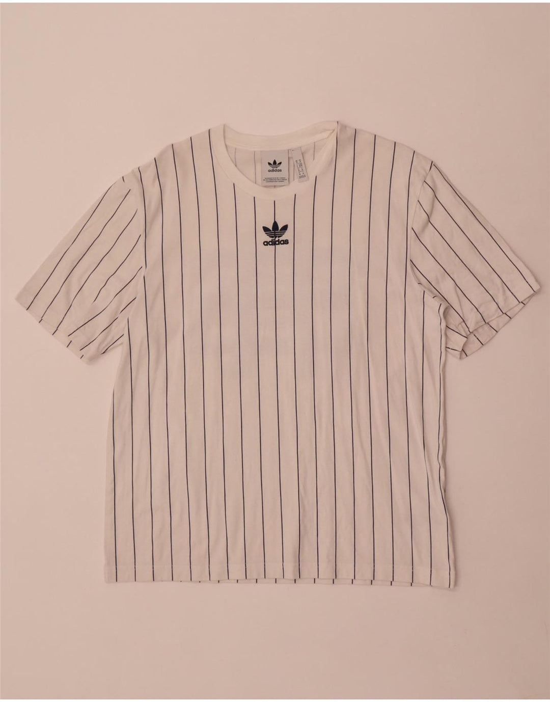 Tricou cu grafic pentru bărbați Adidas Top, mediu alb, bumbac cu dungi