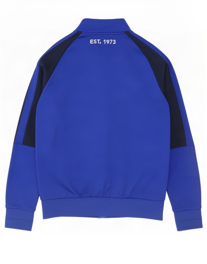 Jachetă de trening cu grafică New Balance pentru bărbați, albastru mediu, color block