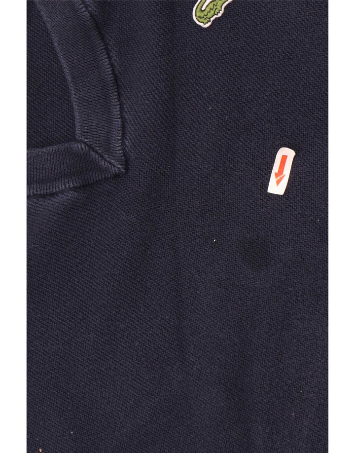 Pulover Lacoste pentru femei cu decolteu în V, mărime 38 mediu, bumbac bleumarin