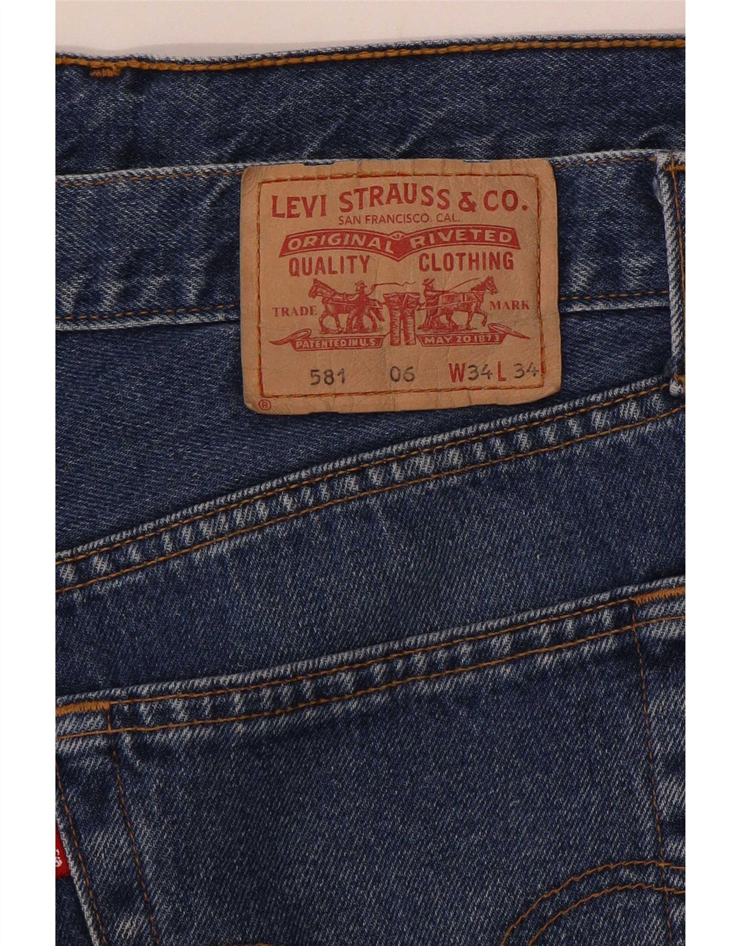 Blugi drepti pentru bărbați Levi's 581 W34 L34 albastru