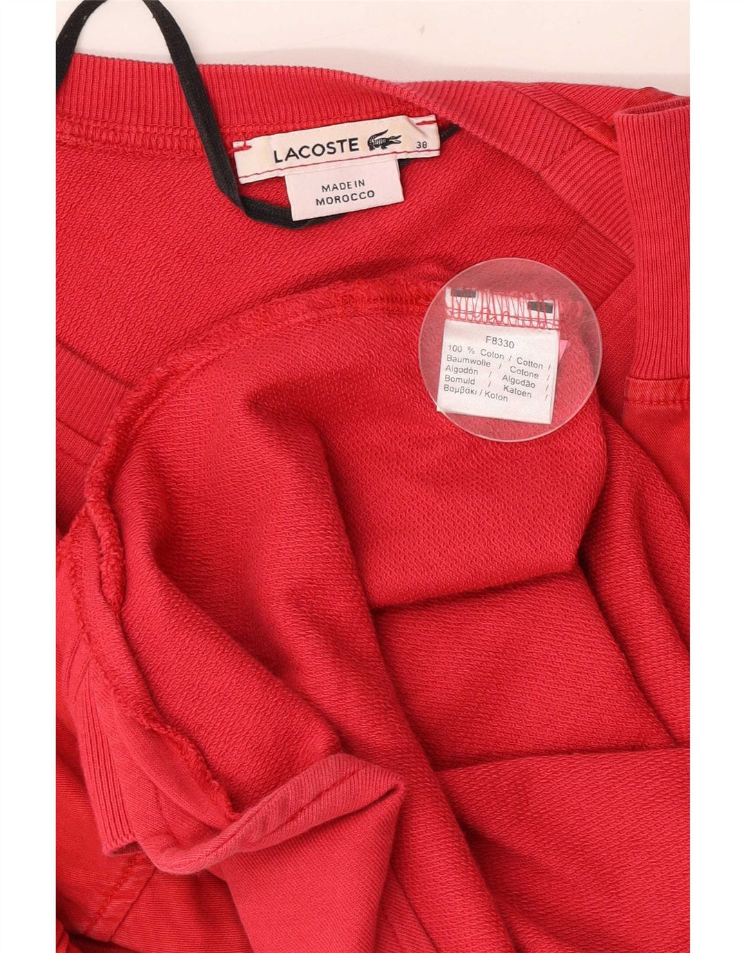 Rochie pulover pentru femei Lacoste, bumbac roșu mediu