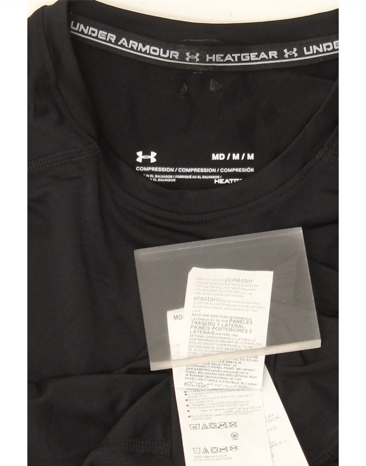 Under Armour pentru bărbați Heat Gear Top cu mânecă lungă, poliester mediu negru