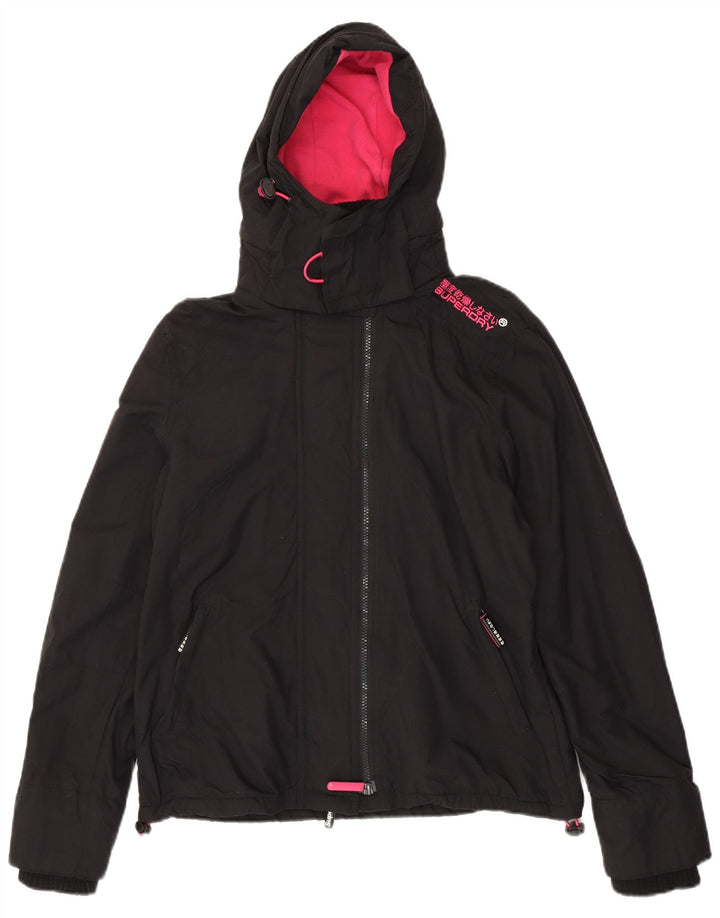 Jachetă Windbreaker cu grafică Superdry pentru femei UK 14 Large Black