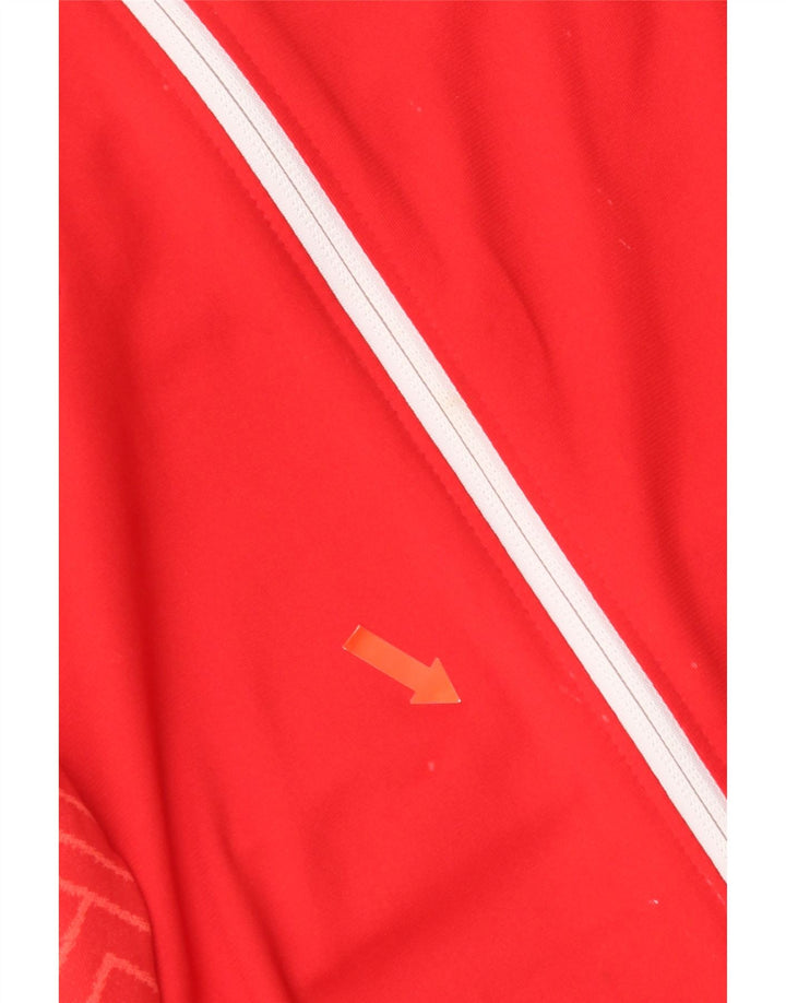 Pulover Nike Dri Fit Zip pentru femei UK 14 Poliester geometric geometric roșu mediu