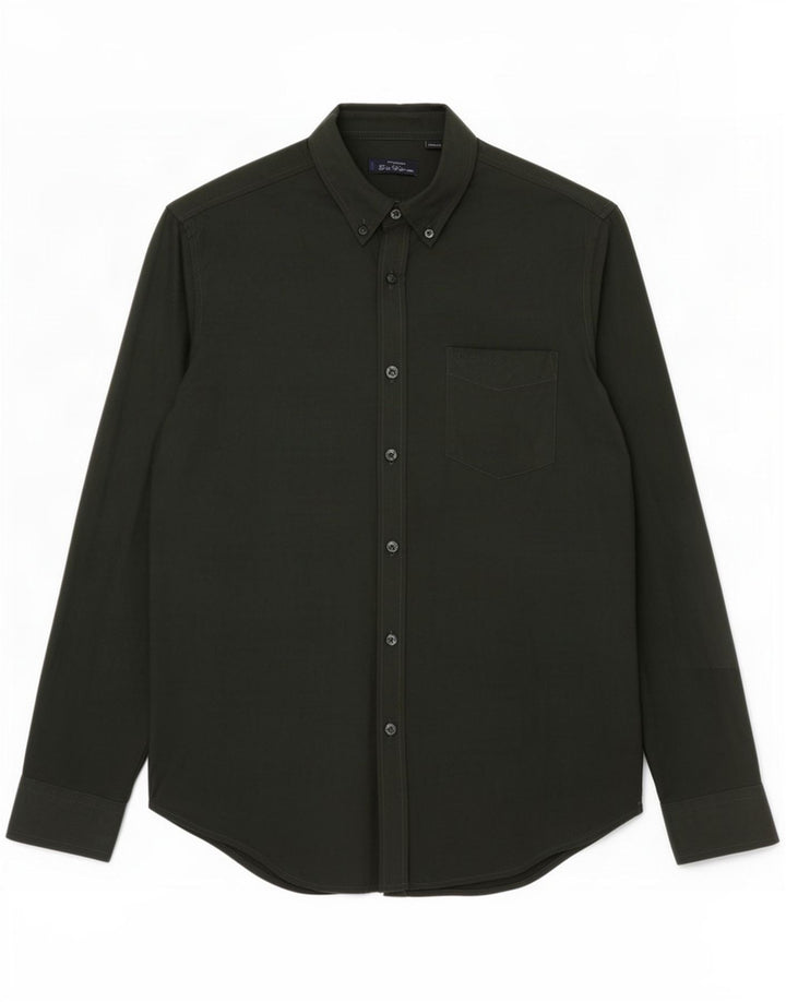 Cămașă pentru bărbați Ben Sherman, bumbac verde mediu