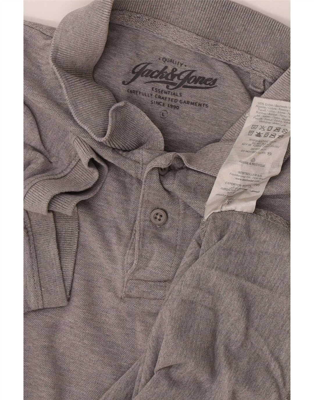 Tricou polo Jack & Jones pentru bărbați, mare, gri, bumbac