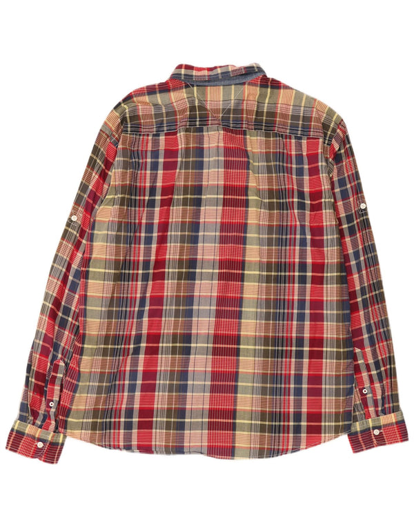 Cămașă pentru bărbați Tommy Hilfiger Vintage Fit Flannel XL, bumbac cu carouri multicolore