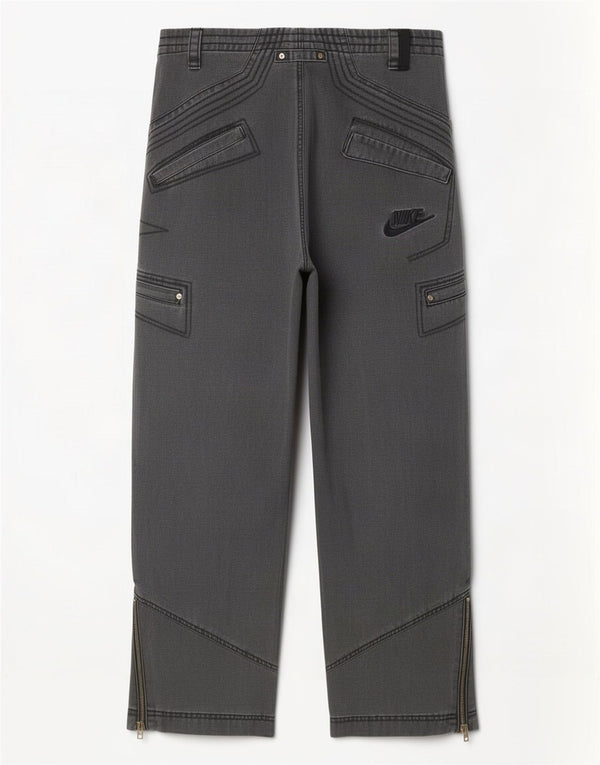 Blugi largi cu grafic pentru femei Nike UK 10 Small W32 L31 bumbac gri