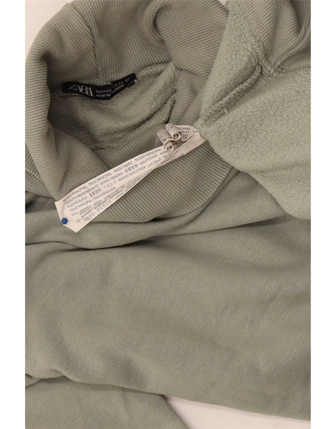 Pulover pentru damă Zara Crop Pulover UK 14 Bumbac verde mediu