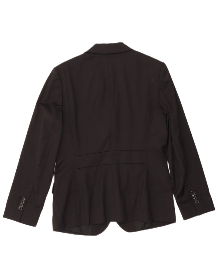 BROOKS BROTHERS Jachetă Blazer cu 2 nasturi pentru femei US 6 Medium Negru Lână