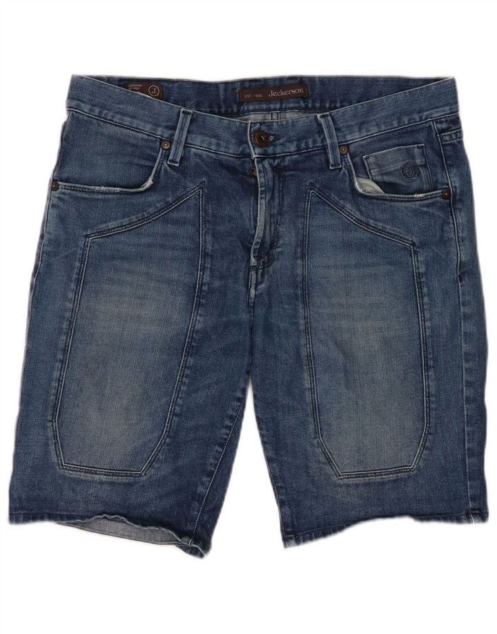 Pantaloni scurți din denim pentru bărbați JECKERSON W34, mare, albastru, bumbac