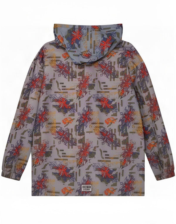 Jachetă de ploaie cu glugă Loffler pentru bărbați UK 40 Large Blue Geometric