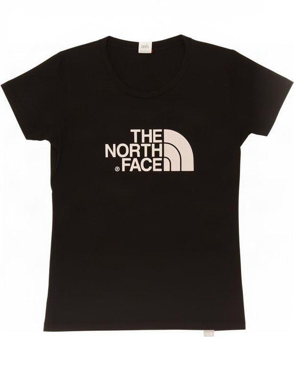The North Face Womens Graphic T-Shirt Top UK 14 Large Black Cotton