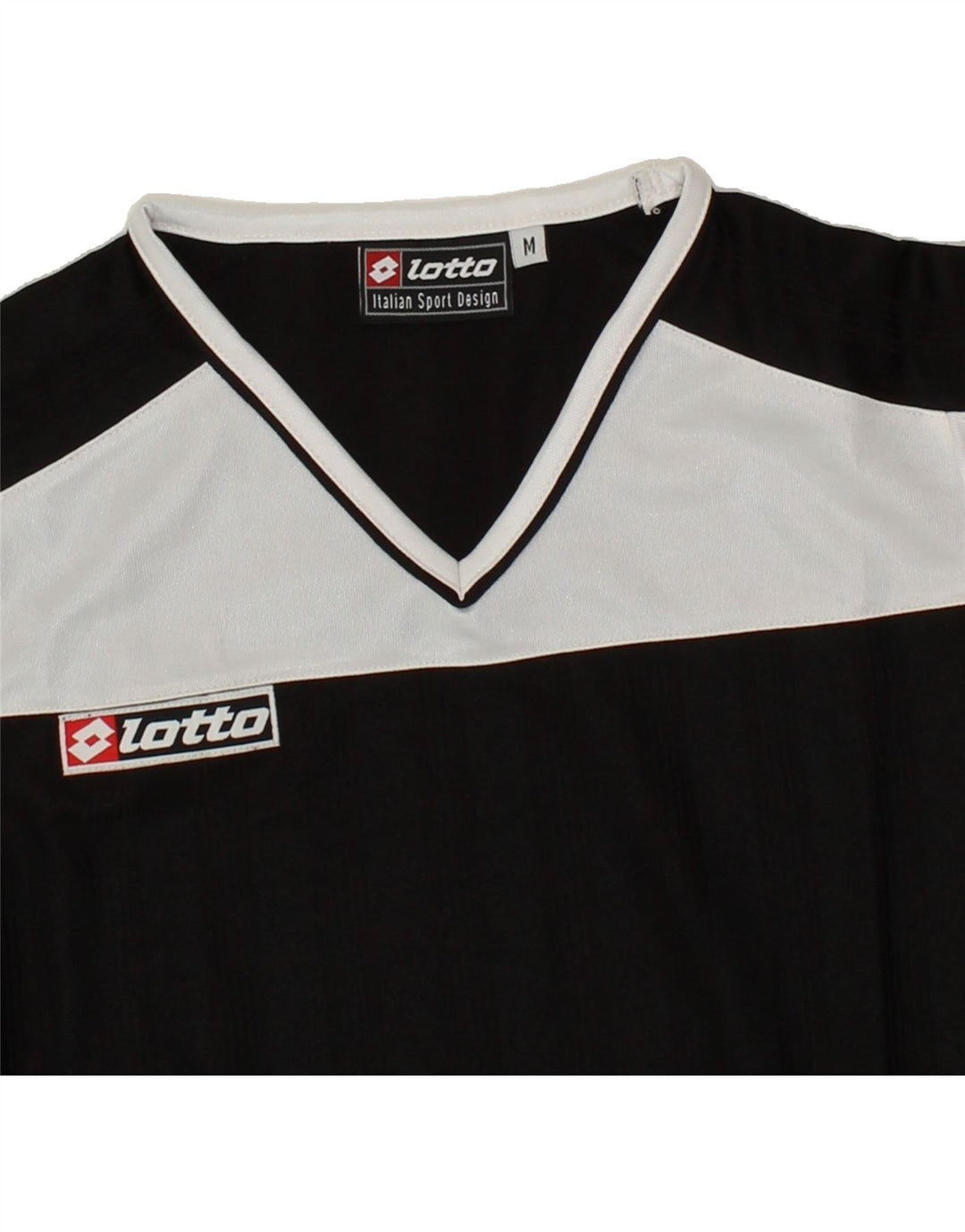 LOTTO Boys Graphic Top Long Sleeve 10-11 Years Medium Black Colourblock Vintage Lotto and Second-Hand Lotto from Messina Hembry 