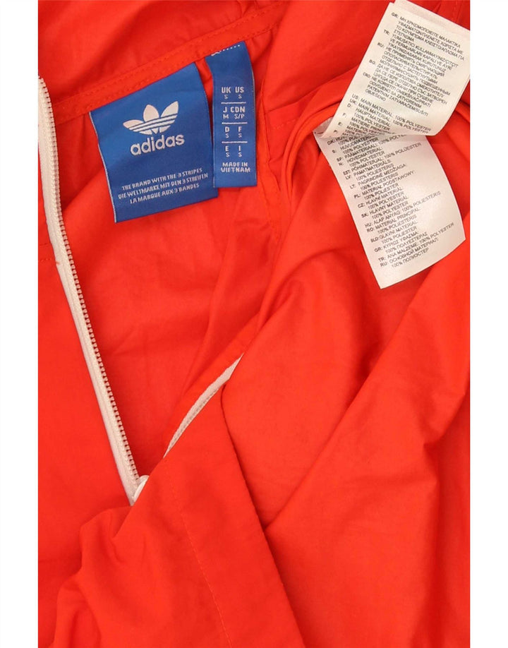 Jachetă de ploaie cu glugă pentru bărbați Adidas UK 36 Poliester portocaliu mic