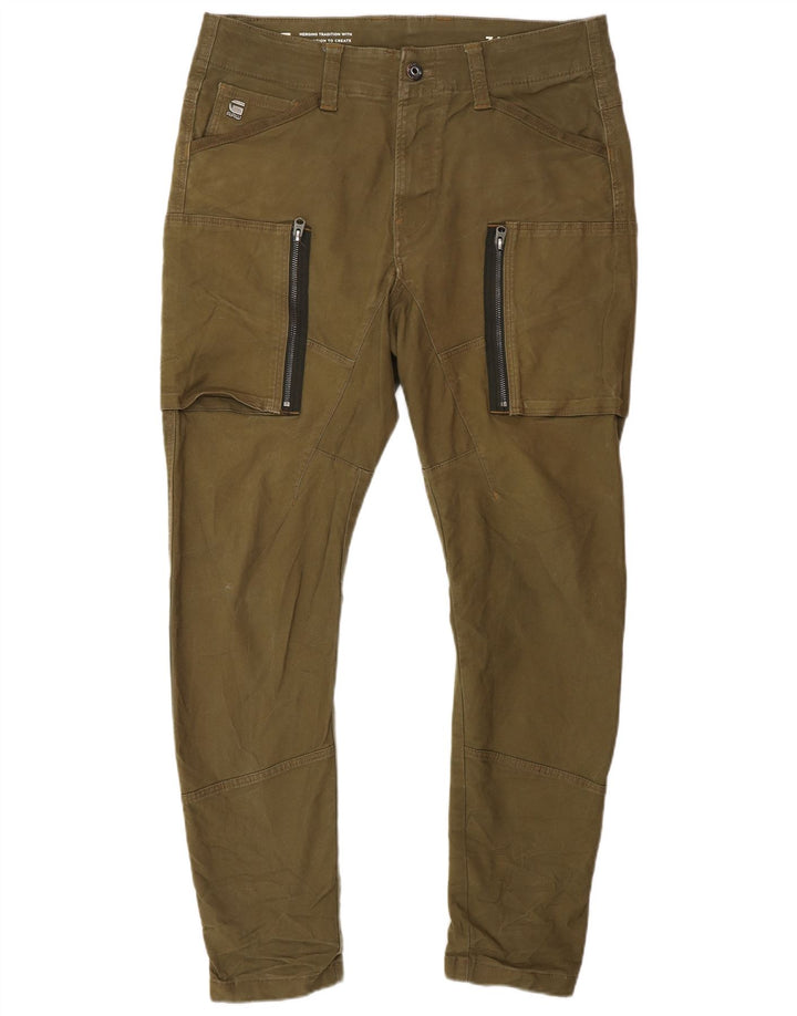 G-STAR Pantaloni Cargo Banana Slim pentru bărbați L34 L30 Kaki Bumbac Army