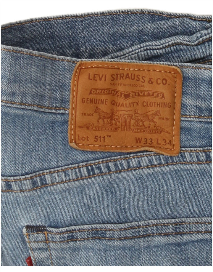 Blugi 511 Slim LEVI'S pentru bărbați L33 L34 Bumbac albastru