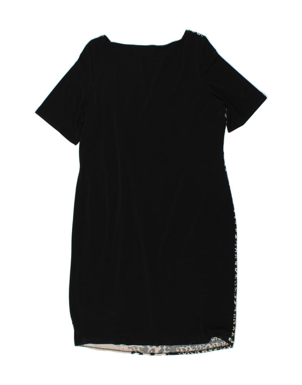 PER UNA Rochie teacă pentru femei UK 20 2XL Negru Animal Print Camelhair