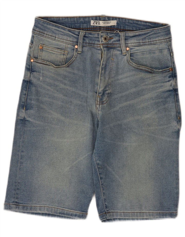 Pantaloni scurți din denim pentru bărbați Zara EU 38 Small W30 Bumbac albastru