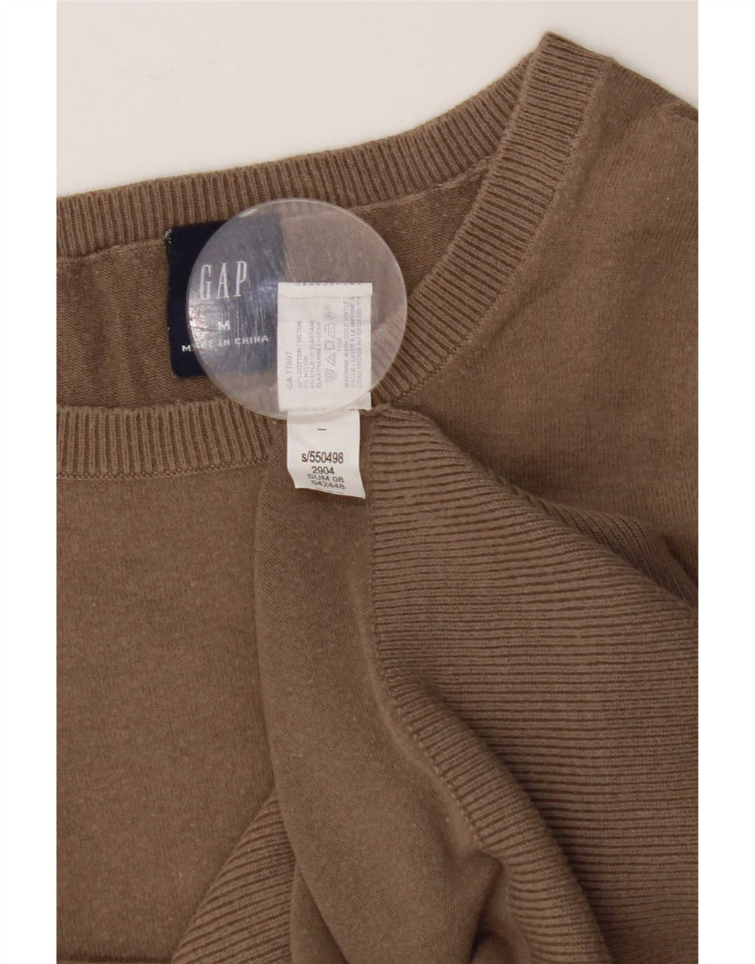 Gap Womens Vest Tank Top UK 12 Medium Brown Bumbac
