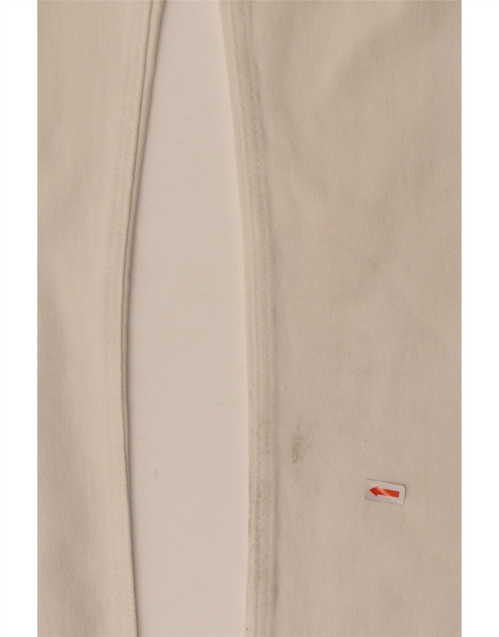 ZARA Womens Flared Jeans EU 34 2XS W24 L26 White Cotton