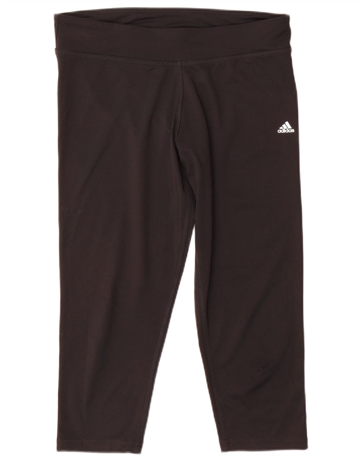 Leggings Adidas Climalite Capri pentru femei Marea Britanie 16/18 Poliester negru mare