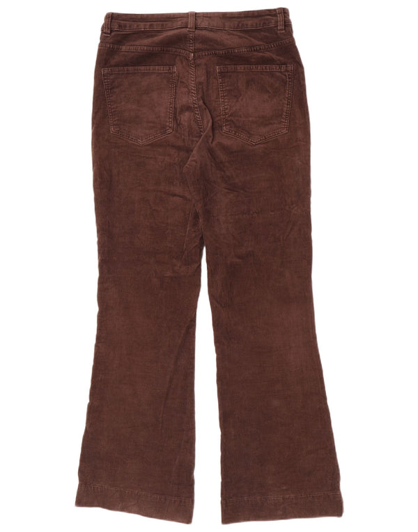Marks & Spencer Pantaloni flare din velur pentru femei UK 12 Medium W30 L30 maro