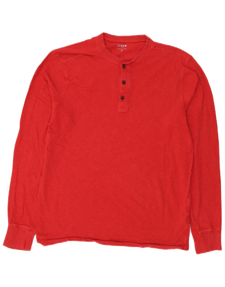 J. CREW Top pentru bărbați cu mânecă lungă, mare, roșu, bumbac