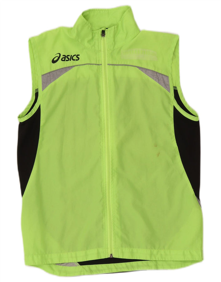Jachetă de trening fără mâneci pentru bărbați Asics, verde mică, color block
