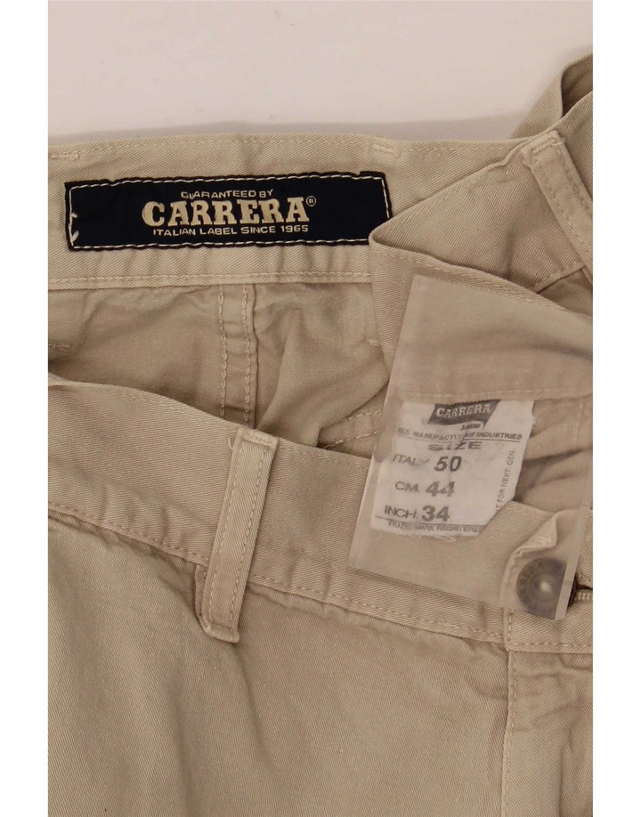 Pantaloni scurți cargo pentru bărbați Carrera IT 50 Large W34 Beige Bumbac
