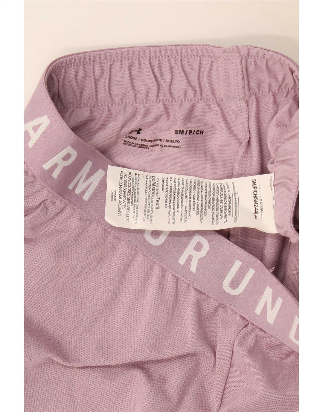 Pantaloni scurți sport grafic Under Armour pentru femei UK 10 Small Pink Poliester