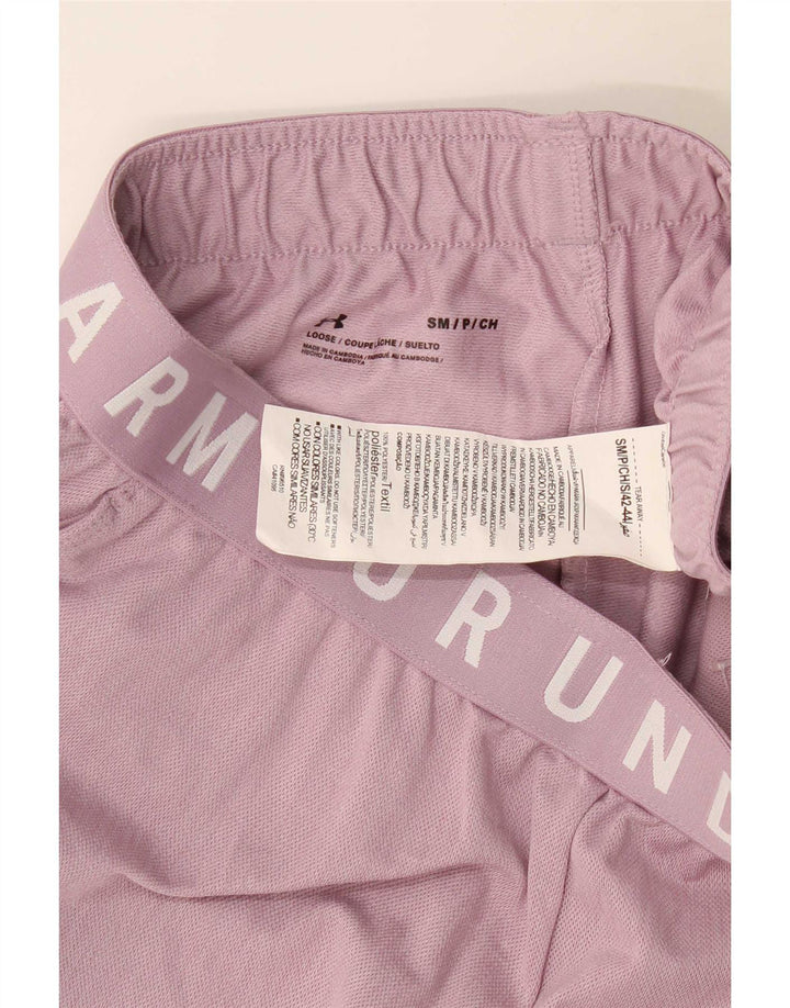 Pantaloni scurți sport grafic Under Armour pentru femei UK 10 Small Pink Poliester
