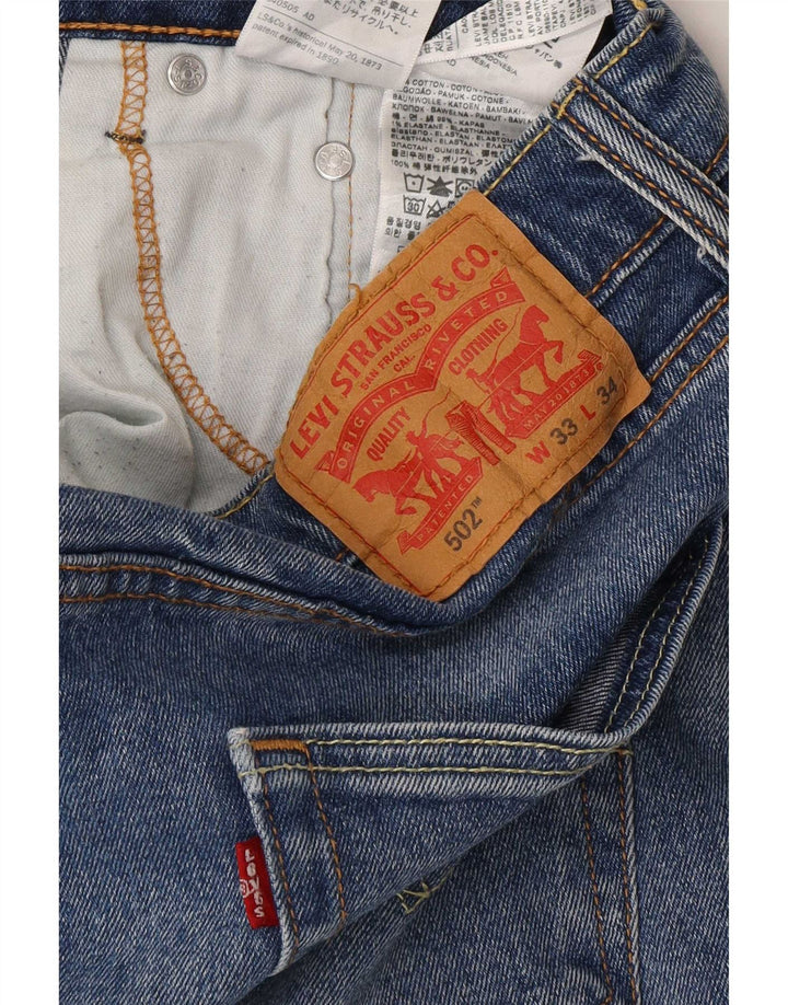 Blugi conici pentru bărbați Levi's 502 W33 L28 Bumbac albastru