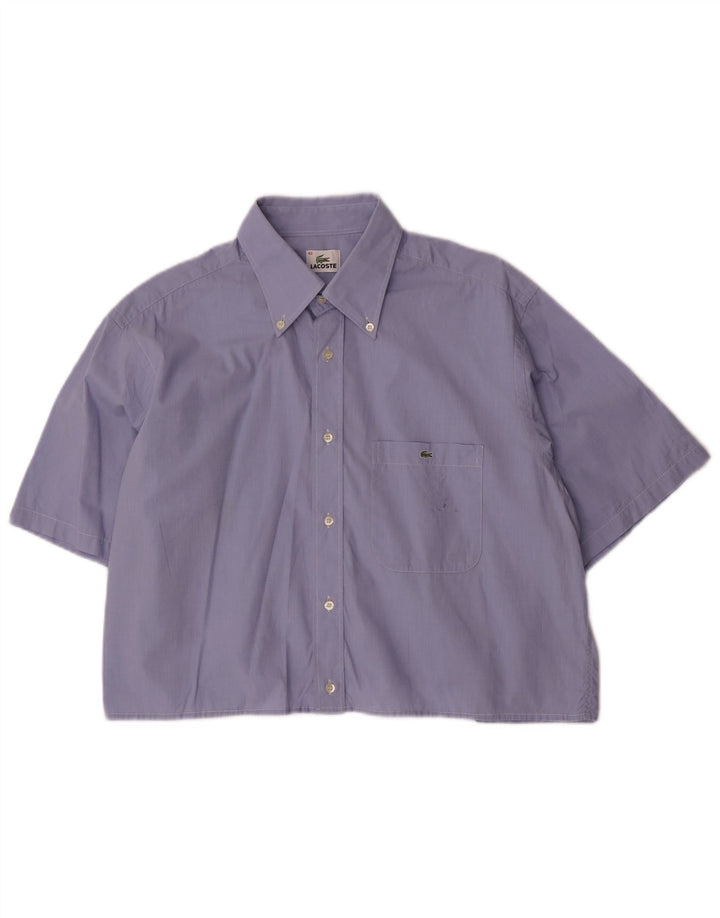 Cămașă cu mânecă scurtă supradimensionată pentru femei LACOSTE Mărimea 43 Mare Albastru