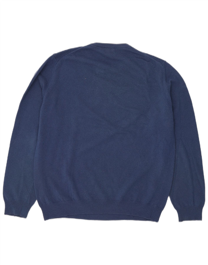 Pulover pentru bărbați Henry Cottons cu gât crew, 2XL, lână albastră