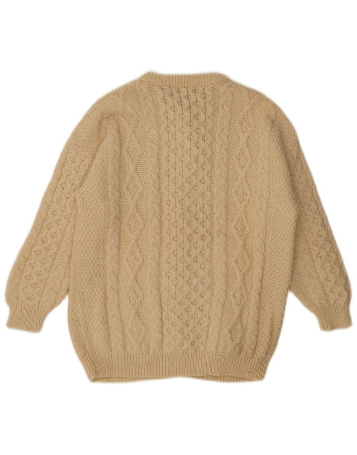 Pulover Cardigan Vintage pentru Damă UK 14 Medium Bej